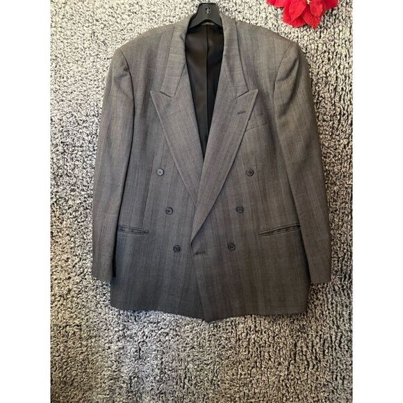 Vintage Nino Cerruti Men's Gray Wool Blazer Size L Formal 1 Piece - Picture 11 of 16